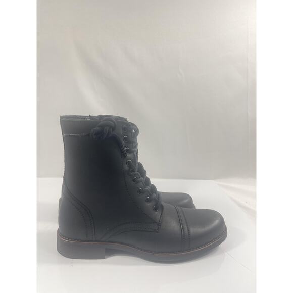 Steve Madden Boots Mens Size 8 Black Troopah-C Leather Combat Ankle New Box main image 4